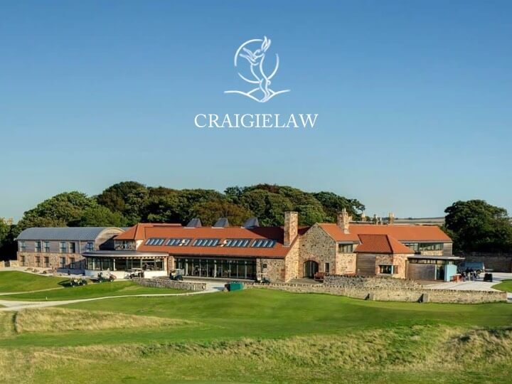 Craigielaw Golf Club - club house and 9th green